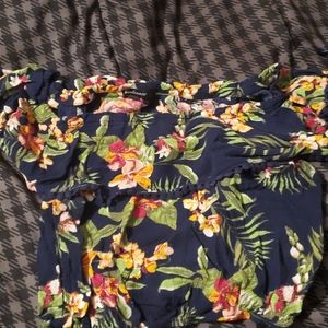 Floral off the shoulder crop top